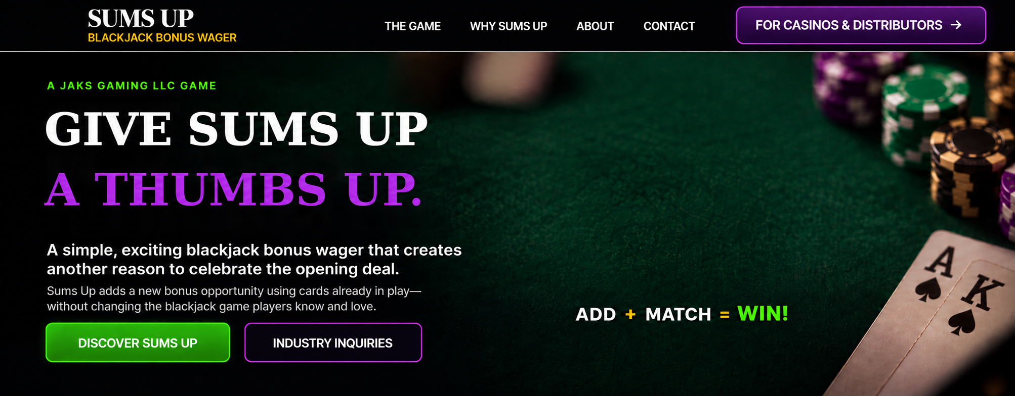 Sums Up homepage: GIVE SUMS UP A THUMBS UP
